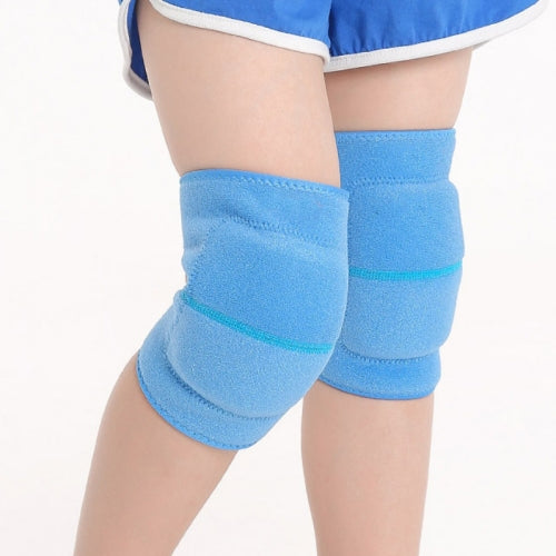 2 Pairs Children Sponge Thickened Knee Pads Sports Dancing Anti-Fall Protective Gear, Specification: S (Sky Blue)