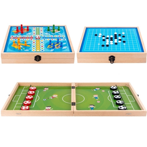 3 In 1 Beech Multi-Function Game Chess Two-Person Battle Parent-Child Interaction Ejection Chess