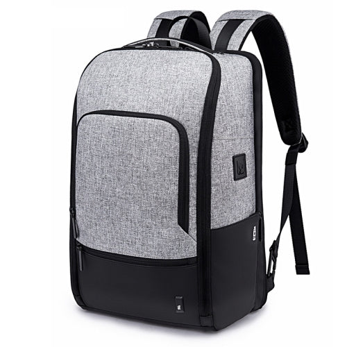 BANGE BG-K82 Men Casual Shoulders Bag Business Computer Backpack with External USB Charging Port(Gray)