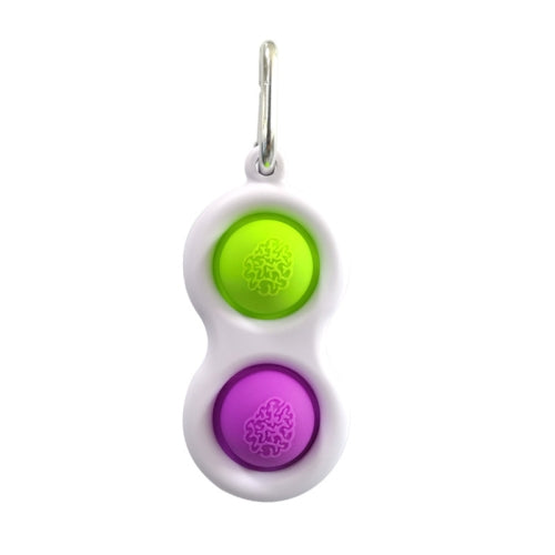 3 PCS Finger Bubble Music Key Buckle Baby Mental Development Can Press The Practice Board Finger Decompression Press Keychain, Color Random Deilvery