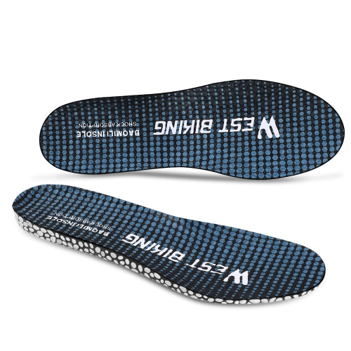 WEST BIKING Bicycle Riding Insole Sports Slow Shock PU Comfortable Insole, Size: 43-44(Cyan)