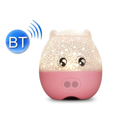 WE2121 Music Starry Pig Projection Night Light With Sleeping Light, Light color: Bluetooth Pink