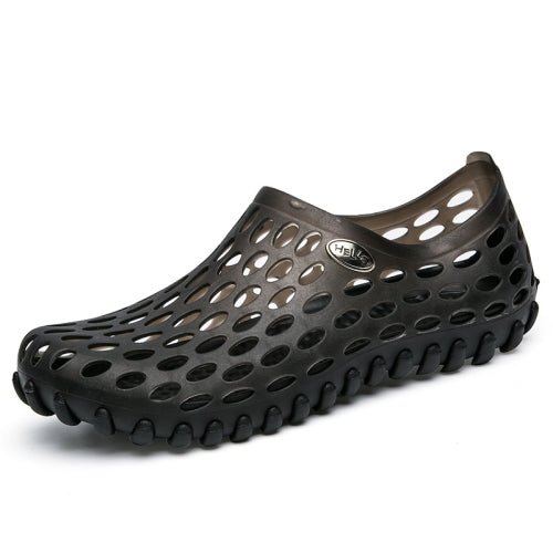 PVC + EVA Material Wading Beach Shoes Couple Breathable Slippers, Size: 40(Black)