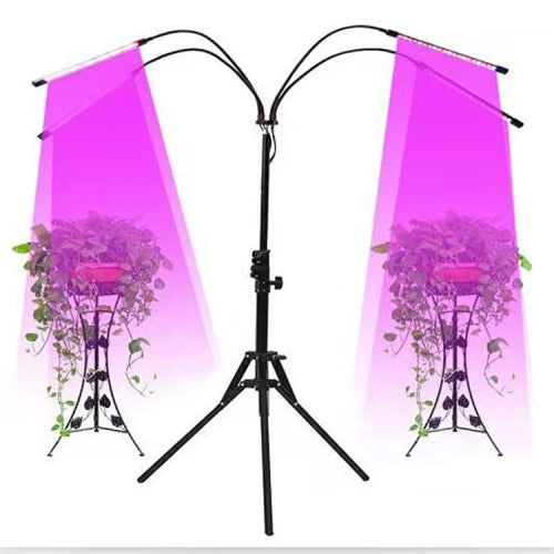 USB 20W 5V LED Plant Growth Supplement Light With RF Remote Control Floor Folding Tripod Without Power Adapter, Style: Round Version