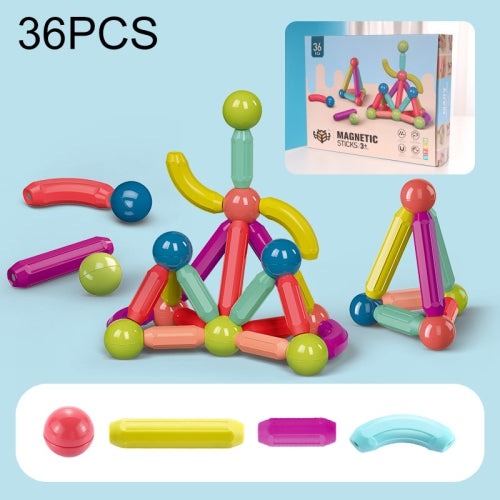 36 PCS / Set Children Inserting Magnetic Building Blocks Intelligence Early Education Assembled Magnetic Sticks