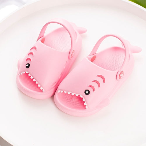 EVA Light Bottom Non-Slip Small Shark Slippers For Children, Size: 150(Pink)