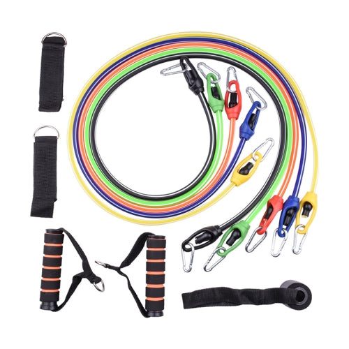 11 In 1 100lbs Multifunctional TPE Rally Resistance Band Muscle Training Elastic Rope Fitness Equipment