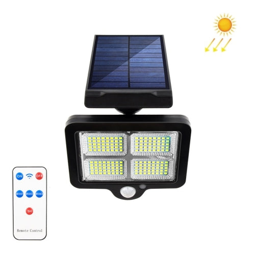 TY07008 160 LED With Remote Control Outdoor Solar Wall Lamp Rotatable Human Body Induction Courtyard Light