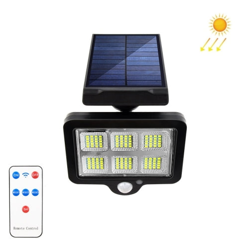 TY07010 120 LED With Remote Control Outdoor Solar Wall Lamp Rotatable Human Body Induction Courtyard Light