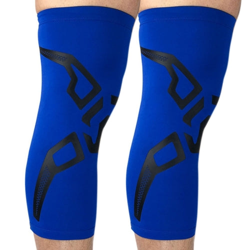 2 PCS Basketball Knee Pads Summer Leg Protection Cover Outdoor Football Riding Running Sporting Goods Protective Gear, Specification: M (Blue)