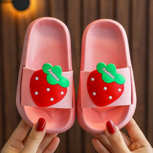 2 Pairs Children Slippers Home Indoor Non-Split Bathroom Bath Baby Sand Slippers, Size: 26-27 16.5cm Inner Length(Pink)