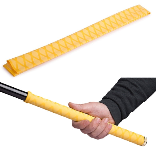 2 PCS 1m Fish Rod Heat Shrinkable Hand Handling Insulation Non-Slip Waterproof Sleeve, Specification: Diameter 18mm(Yellow )