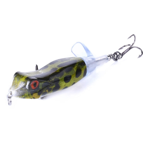 HENGJIA PE021 9.5cm/11g Frog Water Tartr Wood Bait Road Sub-Propeller Fish Bait(4)