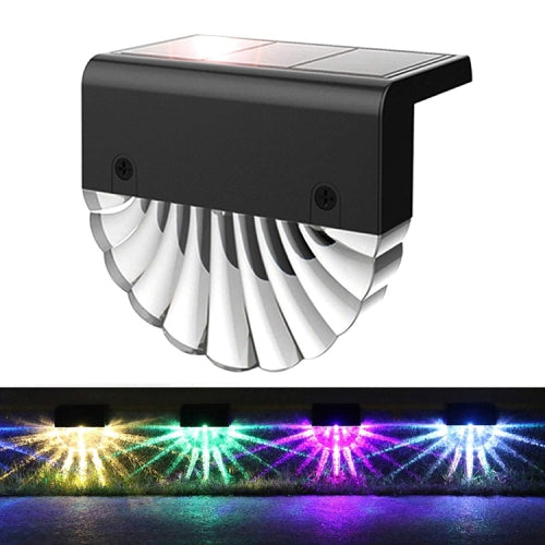 LED Acrylic Shell Solar RGB + Warm White Light Stair Lamp Outdoor Garden Garden Stairs Fence Wall Light