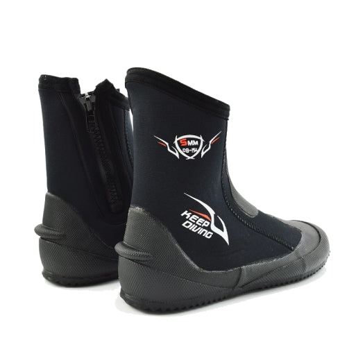 KEEP DIVING DB-151 5mm Thick Neoprene High-Top Diving Boots Wading Fish Antiskid Vulcanized Sole Shoes, Size: XL (43-44)