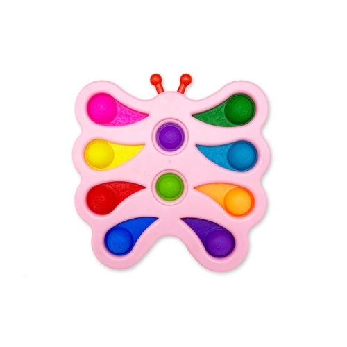 3 PCS Decompression Finger Press Bubble Fun Puzzle Fingertip Toy, Random Color Delivery(Big Butterfly )