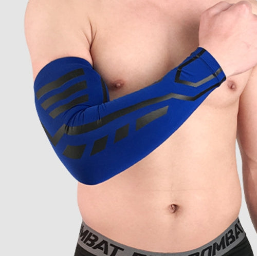 A Pair Sports Wrist Guard Arm Sleeve Outdoor Basketball Badminton Fitness Running Sports Protective Gear, Specification: XL (Blue)