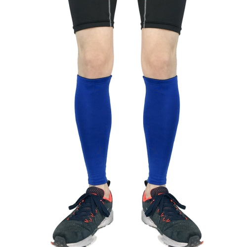 2 PCS Sports Breathable Compression Calf Protector Riding Running Football Basketball Mountaineering Protective Gear, Specification: M (Blue)