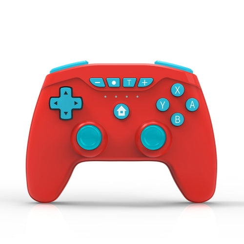 Wireless 6-Axis Gamepad Bluetooth Dual Vibration Controller For Switch Pro, Product color: Red + Blue Button