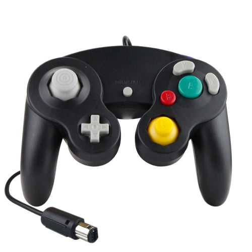 2 PCS Single Point Vibrating Controller Wired Game Controller For Nintendo NGC / Wii, Product color: Black