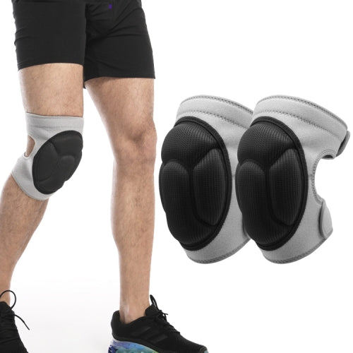 2 Pairs HX-0211 Anti-Collision Sponge Knee Pads Volleyball Football Dance Roller Skating Protective Gear, Specification: L (Gray)