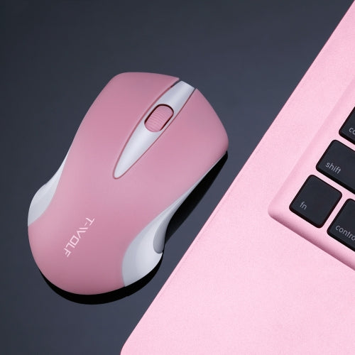 T-WOLF Q2 3-Buttons 1200 DPI 2.4GHz Wireless Mouse(Pink)