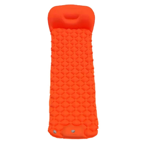 Outdoor Camping Moisture-proof Sleeping Camping Pad Foot Step Automatic Inflatable Portable TPU Mattress Inflatable Pad(Orange )