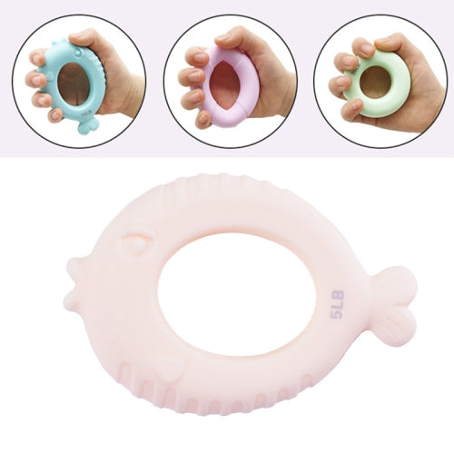 3 PCS Children Grip Ring Finger Strength Training Finger Power Device, Specification: 5LB (Fish Orange Pink)