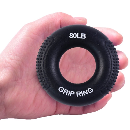 2 PCS Silicone Gripper Finger Exercise Grip Ring, Specification: 80LB (General Black)