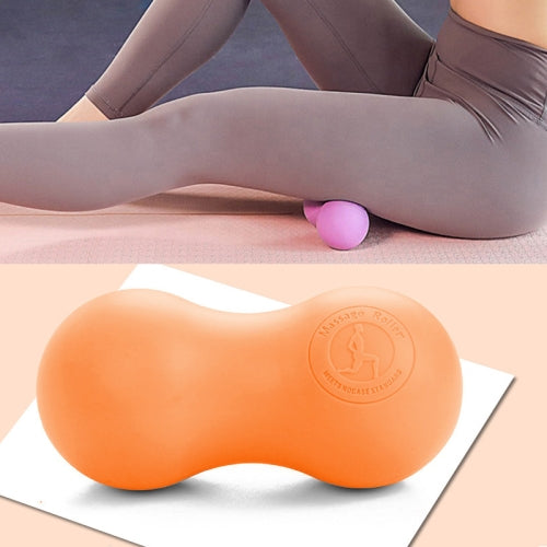 Fascia Ball Muscle Relaxation Yoga Ball Back Massage Silicone Ball, Specification: Flat Orange Peanut Ball