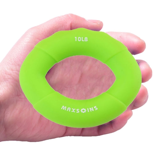 MAXSOINS MXO-7562KD Children Silicone Grip Device Olive Shape Rehabilitation Finger Grip Ring, Specification: 10LB(Green)