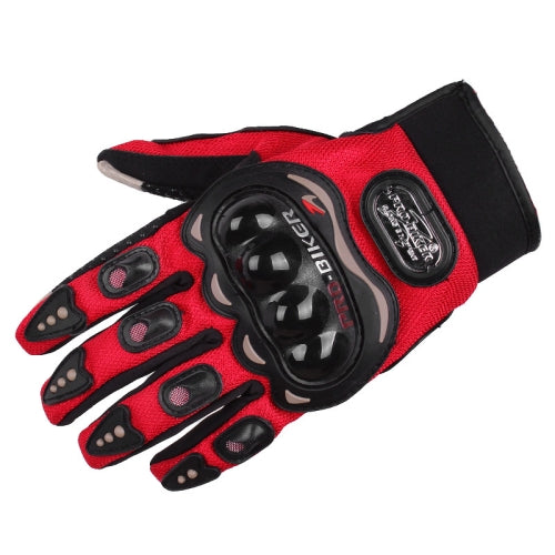 PRO-BIKER Motorcycle Full Finger Gloves Outdoor Cycling Locomotive Anti-Fall Gloves, Size: XL(Red)