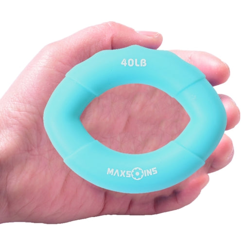 2 PCS MAXSOINS MXO-009898 Silicone Finger Exercise Grip Device Olive Shape Rehabilitation Finger Pinch Device, Specification: 40 pounds of blue