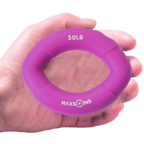 2 PCS MAXSOINS MXO-009898 Silicone Finger Exercise Grip Device Olive Shape Rehabilitation Finger Pinch Device, Specification: 50LB(Purple)