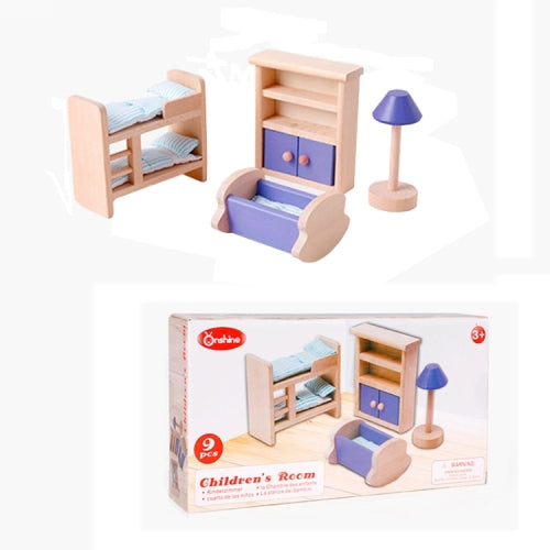 Onshine Pretend Play Scene DIY Role Playing Wooden Furniture Accessories, Style: Children Room