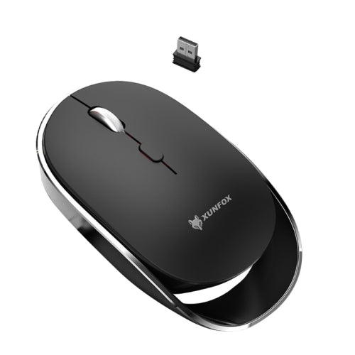 XUNSVFOX XYH60 1600 DPI 6-keys Charge Mute Wireless Mice, Colour: 2.4G Wireless Black