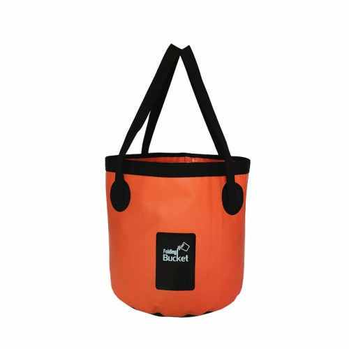 2 PCS PVC Folding Outdoor Bucket Car Portable Fishing Bucket, Size: 20L(Orange)