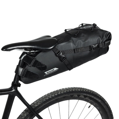 Rhinowalk RK19511 Full Waterproof Bicycle Saddle Tail Bag Big Capacity Road Bike Bag, Colour: RK19511 Black 10L