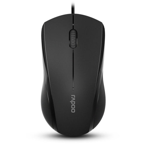 Rapoo N1600 1000 DPI 3 Keys Office Business Silent Wired Mouse, Cable Length: 1.5m(Black)