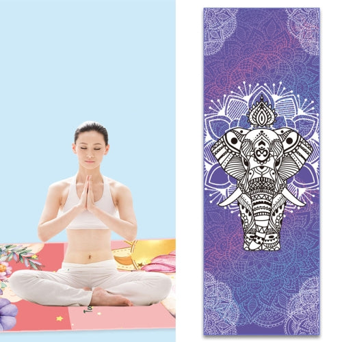 Home Yoga Towel Printing Portable Non-Slip Yoga Blanket, Colour: Elephant Small