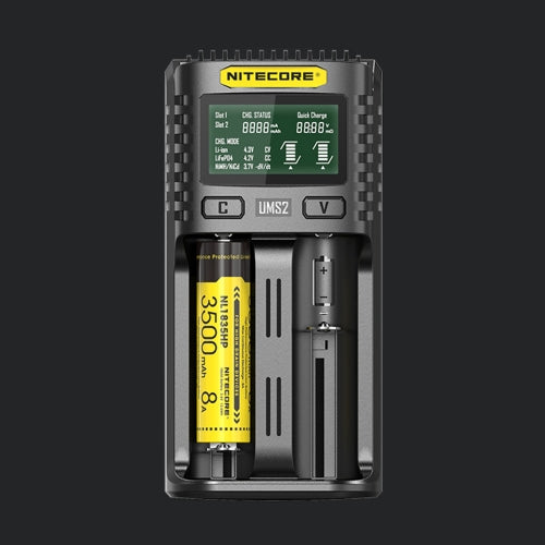 NITECORE Fast Lithium Battery Charger, US Plug, Model: UMS2