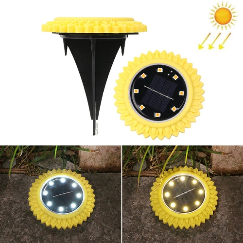 2 PCS 8 LEDs Solar Petals Buried Lamp Waterproof Garden Lawn Light, Specification: Sunflower (White Light)