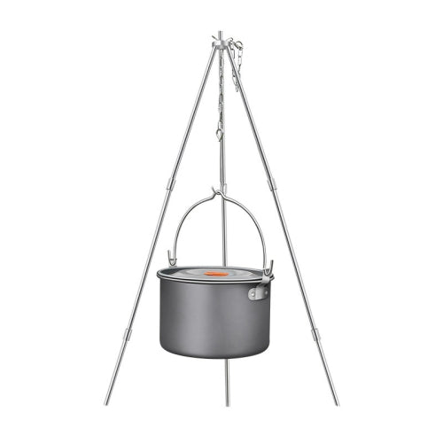 Hewolf HW-1829 Outdoor Picnic Pot Cooker Set Camping Portable Hanging Pot, Spec: Bracket + Hanging Pot