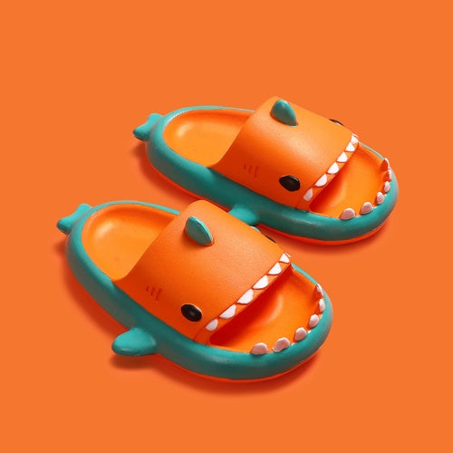 Stereo Color Shark EVA Slippers Children Non-Slip Soft Bottom Slippers, Size: 150(Orange)