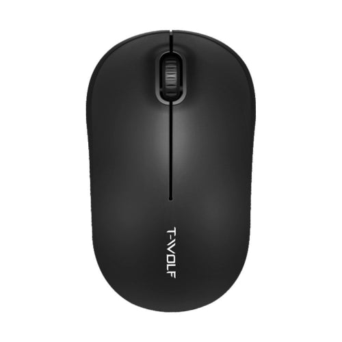 T-WOLF Q4 3 Keys 2.4GHz Wireless Mouse Desktop Computer Notebook Game Mouse(Black)