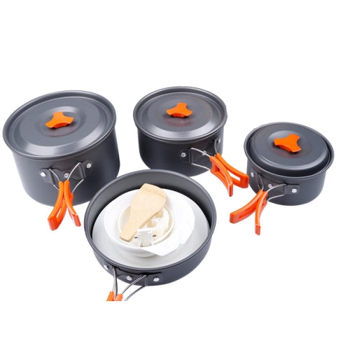 Hewolf 1501 Outdoor Cookware Set Camping Portable Cookware Set For 4-5 People