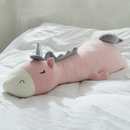 Unicorn Doll Long Pillow Plush Toys Bedside Cushion, Size: 95cm(Pink)