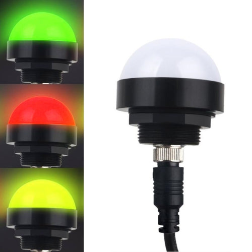 24V Safety Three-Color Warning Light Alarm LED Hemispherical Waterproof Indicator(Style 1)