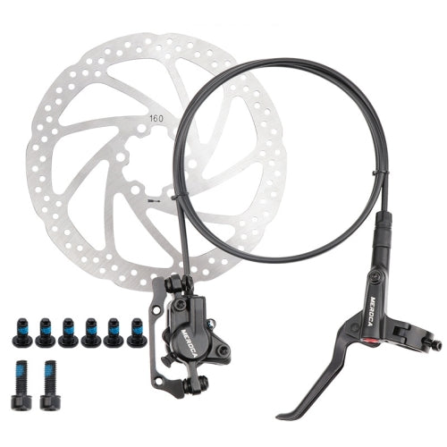 Meroca M800 Bicycle Brake Mountain Bike Universal Bilateral Brake Oil Pressure Disc Brake, Style: Left Back 1400mm + Disc Brake