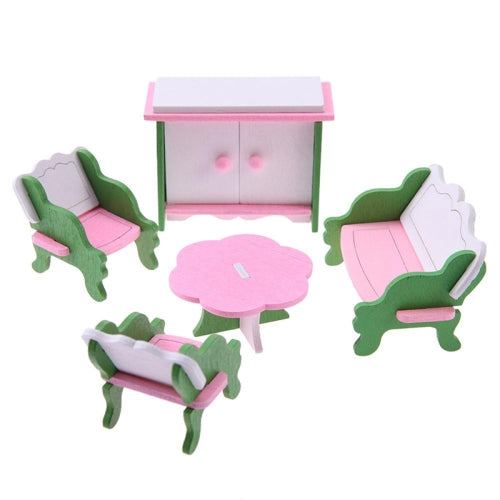 Simulation Miniature Wooden Furniture Kids Toys Doll House Set(555)